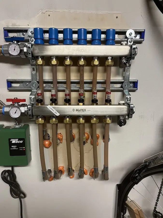 Plumber performing Gas Line Installation at a residential property in Bridgewater